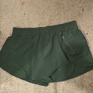 Nike Women's Black and White Athletic Shorts